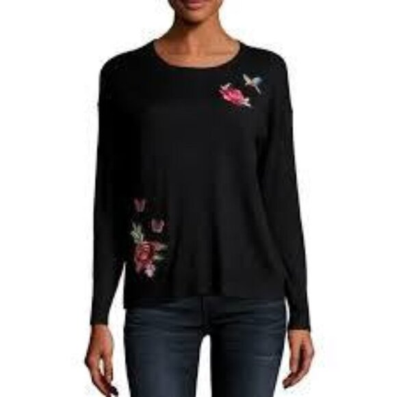 Joie Floral Top XS NWT Audrea Cashmere Blend Embroidered Sweater $298 - Picture 1 of 8